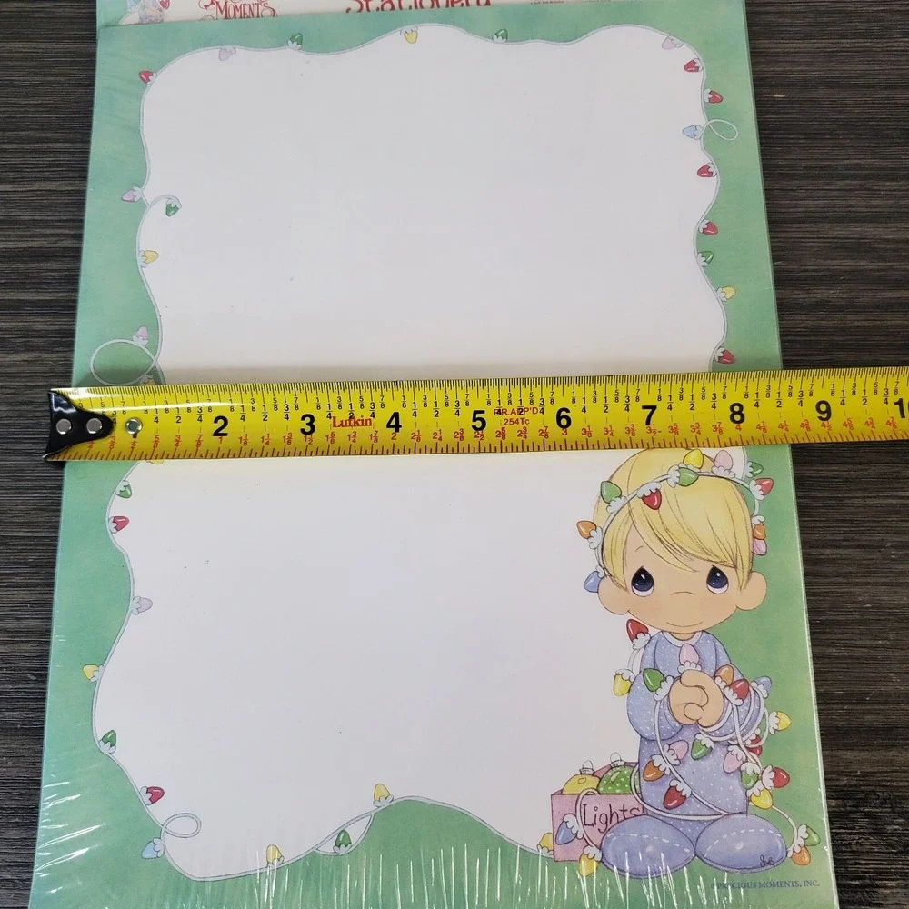 NOS Precious Moments Stationary‎ 25 Sheets BOY WITH LIGHTS 8.5